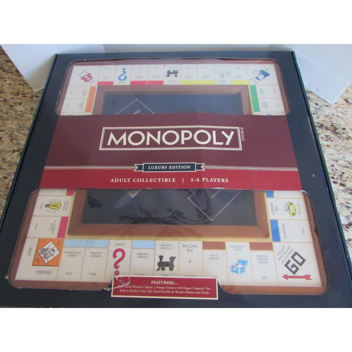 WS Game Co. Hasbro Collectible Monopoly Game 2023 in Wood Cabinet Luxury Edition