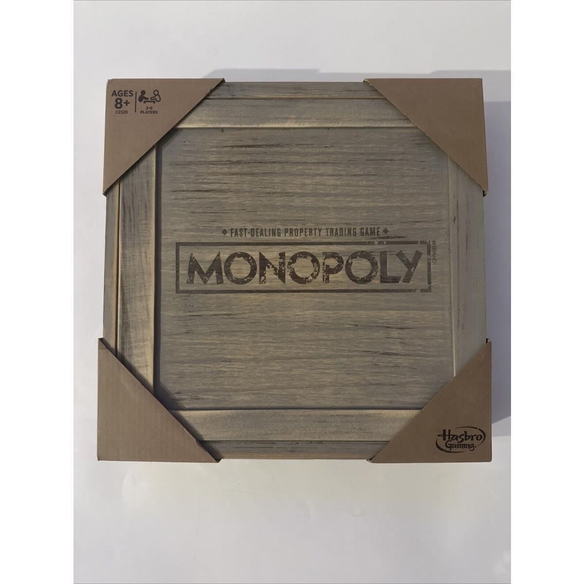 Monopoly Rustic Wood Series Wooden Board Game in Wood Box Hasbro