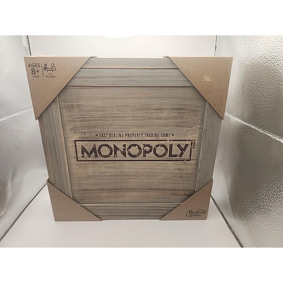 Monopoly Rustic Series Wooden Board Game in Wood Box Hasbro Only At Target