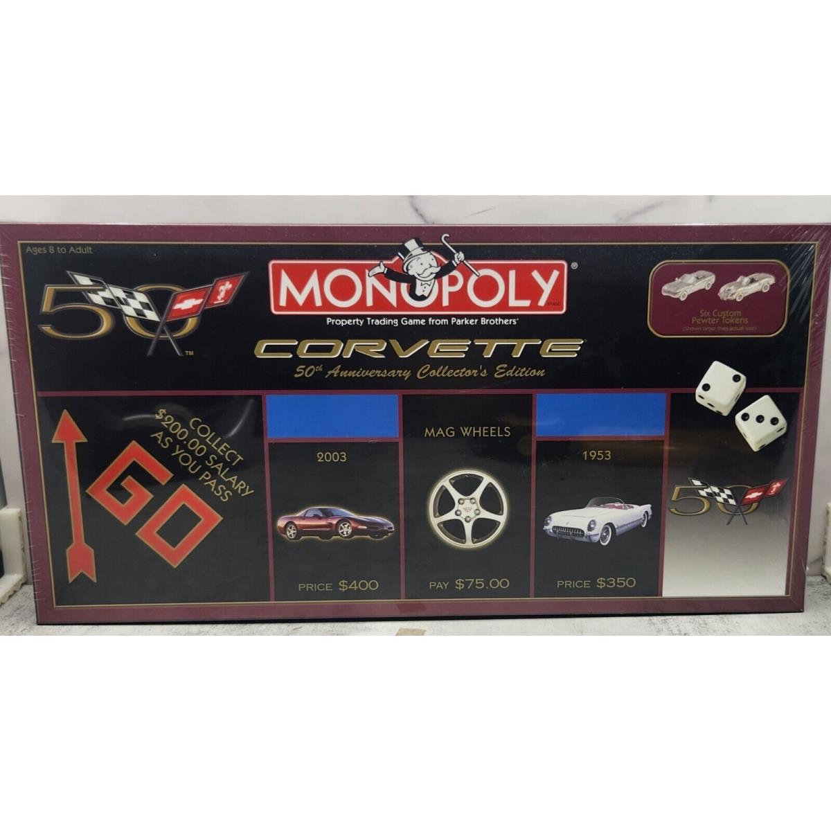 Chevrolet Corvette 50th Anniversary Collectors Edition Monopoly Game