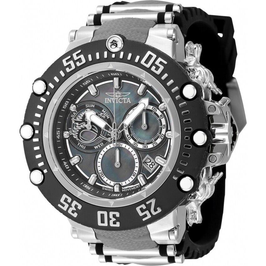 Longines Invicta Subaqua Chronograph Quartz Silver Platinum Dial Men`s Watch 47612