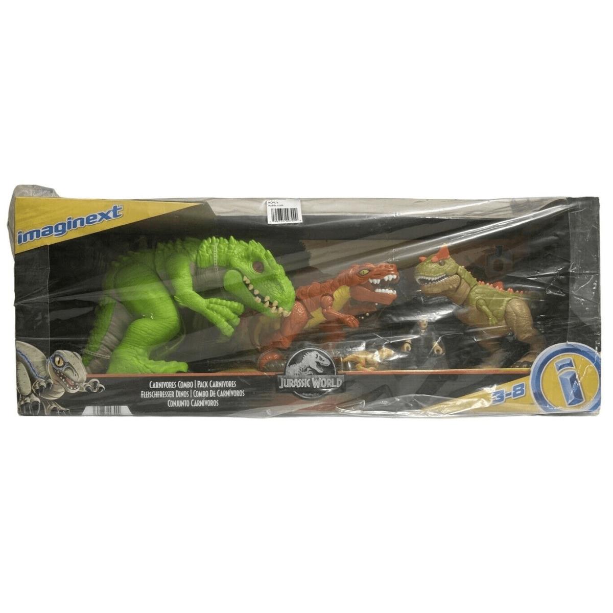 Fisher-price Imaginext Jurassic World Carnivores Combo Dinosaurs 6 Piece Set