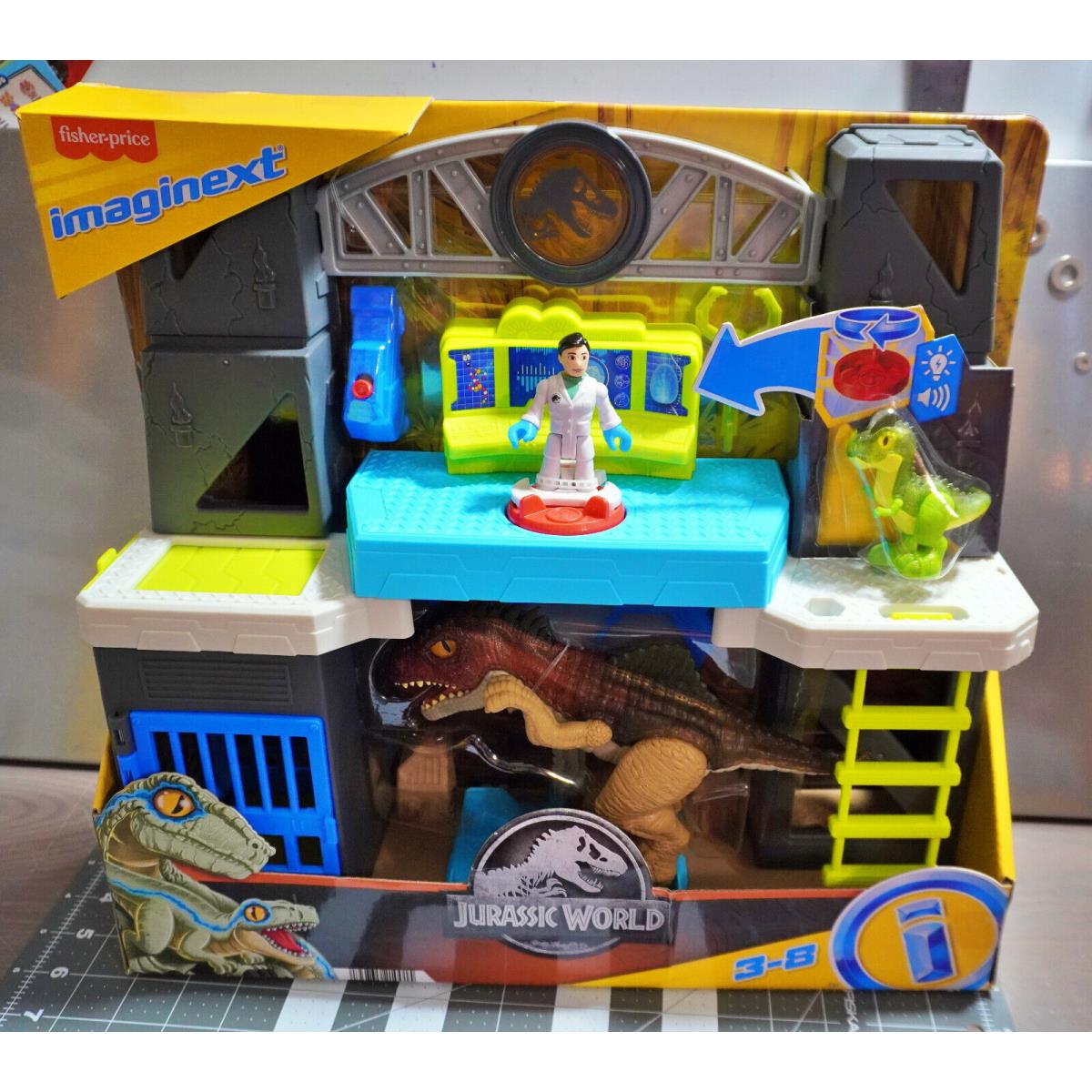 Fisher-price Imaginext Jurassic World Dinosaur Toys Scan Glow Dino Playset