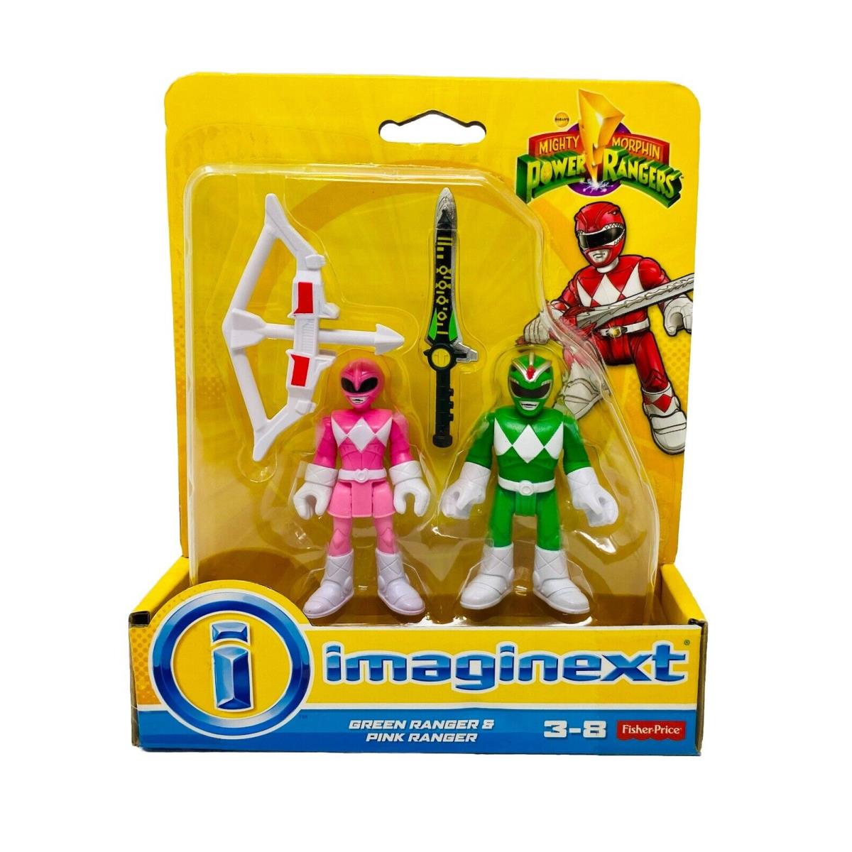 Fisher-price Imaginext Power Rangers Pink Green Figures