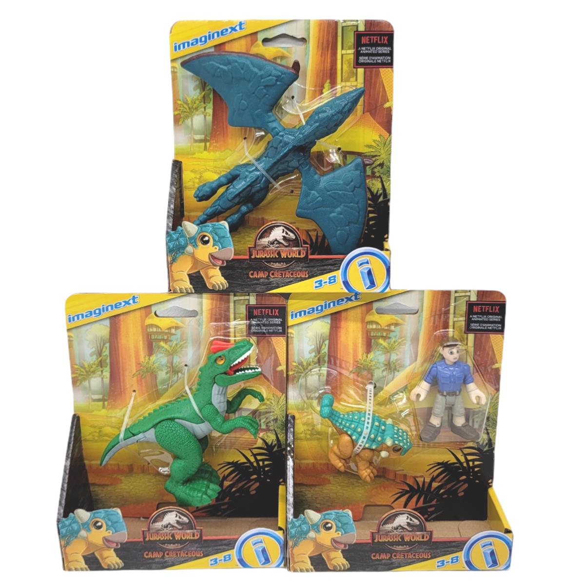 Imaginext Netflix Jurassic World Camp Cretaceous 3 Sets Bumpy Ben Dinosaurs