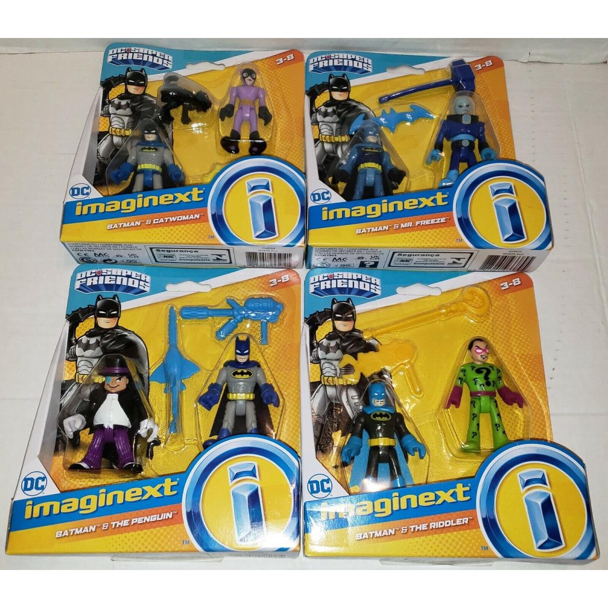 Imaginext Figure Set: Batman Catwoman Mr. Freeze Penguin The Riddler