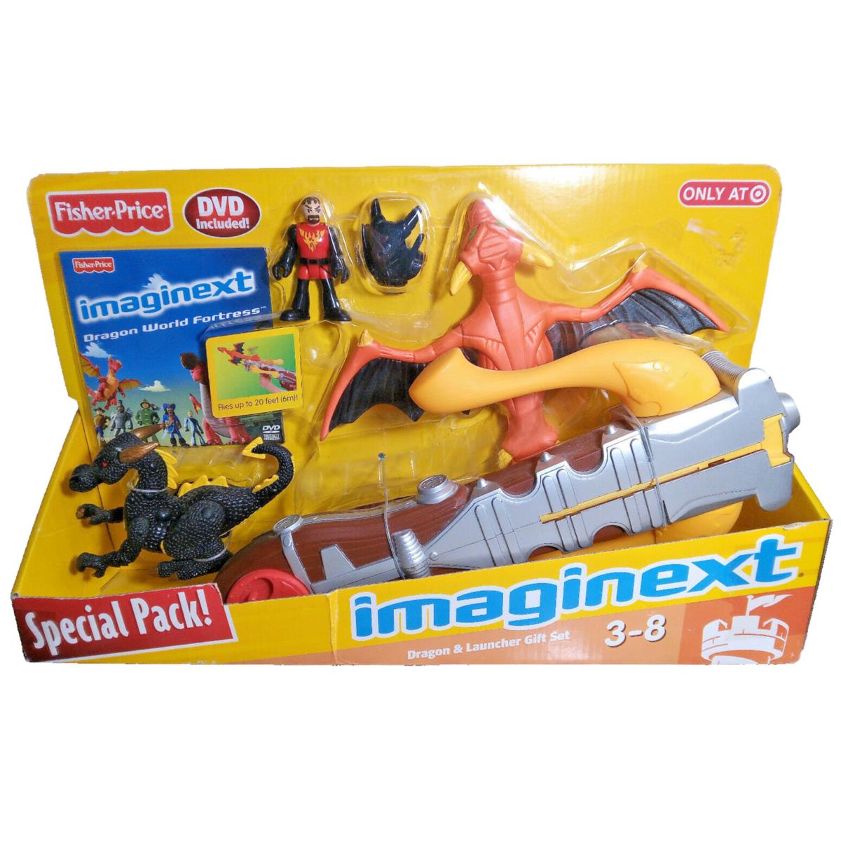 Imaginext Dragon Launcher Gift Set T4875 2009 Medieval Times Knights Nip