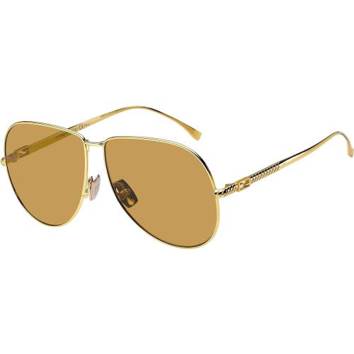 Fendi Sunglasses FF0437 001 63mm Yellow Gold / Yellow Orange Lens