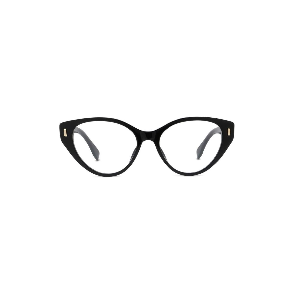 Fendi FE50020I 001 Shiny Black 53mm Eyeglasses DA