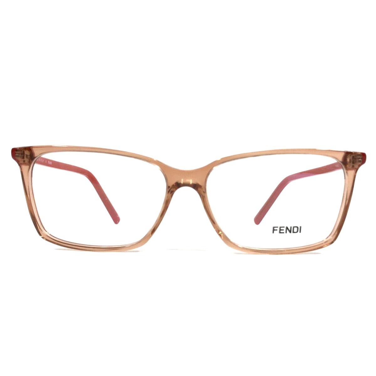 Fendi Eyeglasses Frames F945 749 Translucent Peach Rectangle Full Rim 53-14-135