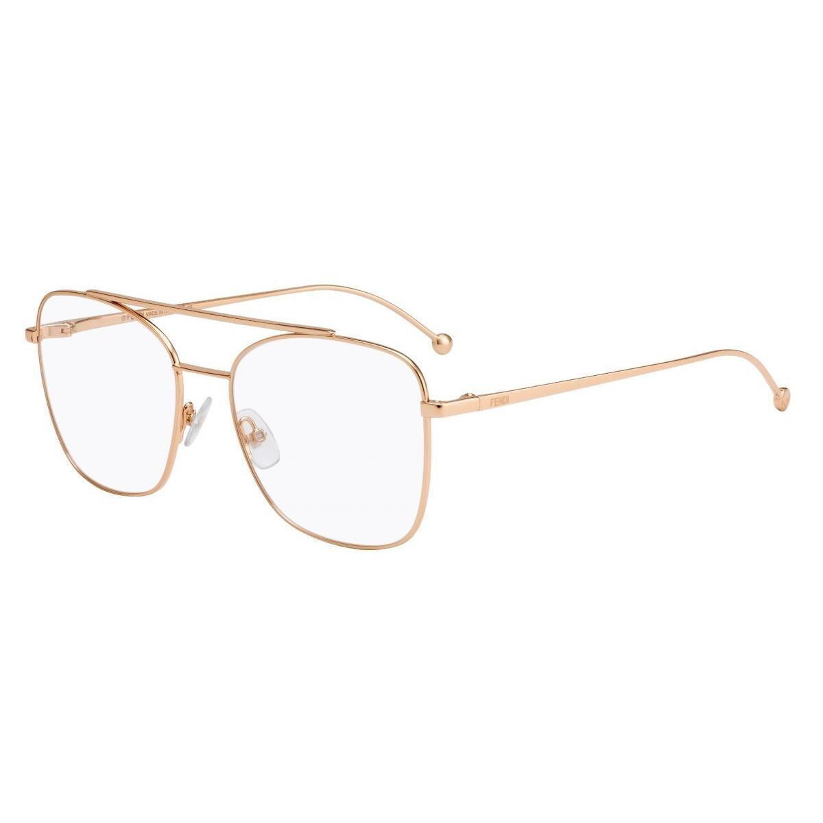 Fendi Eyeglasses FF0354 Ddb 55mm Gold Copper / Demo Lens