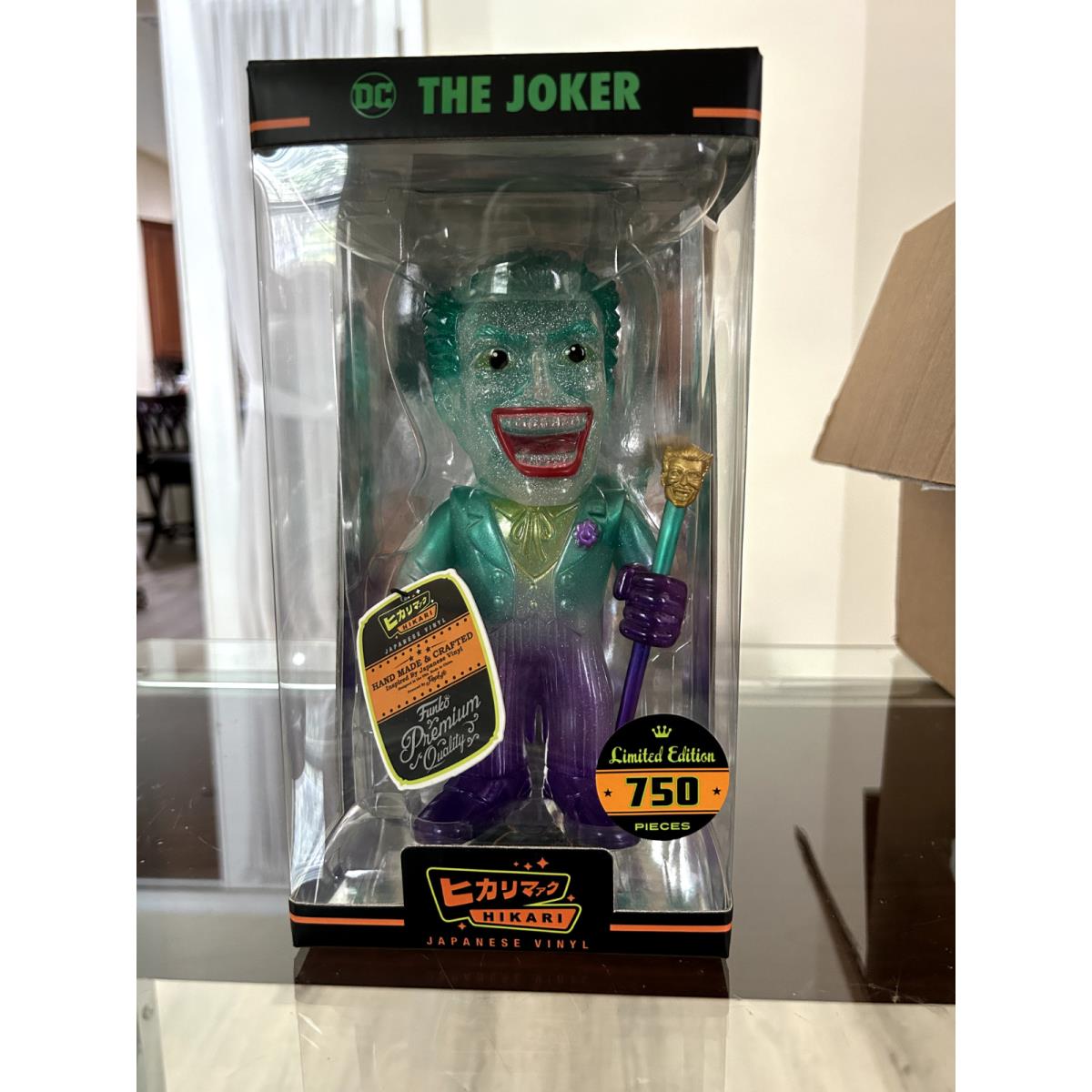 Funko Hikari Soft Vinyl Clear Glitter Shimmer Joker Sofubi DC Batman Art Toy-new