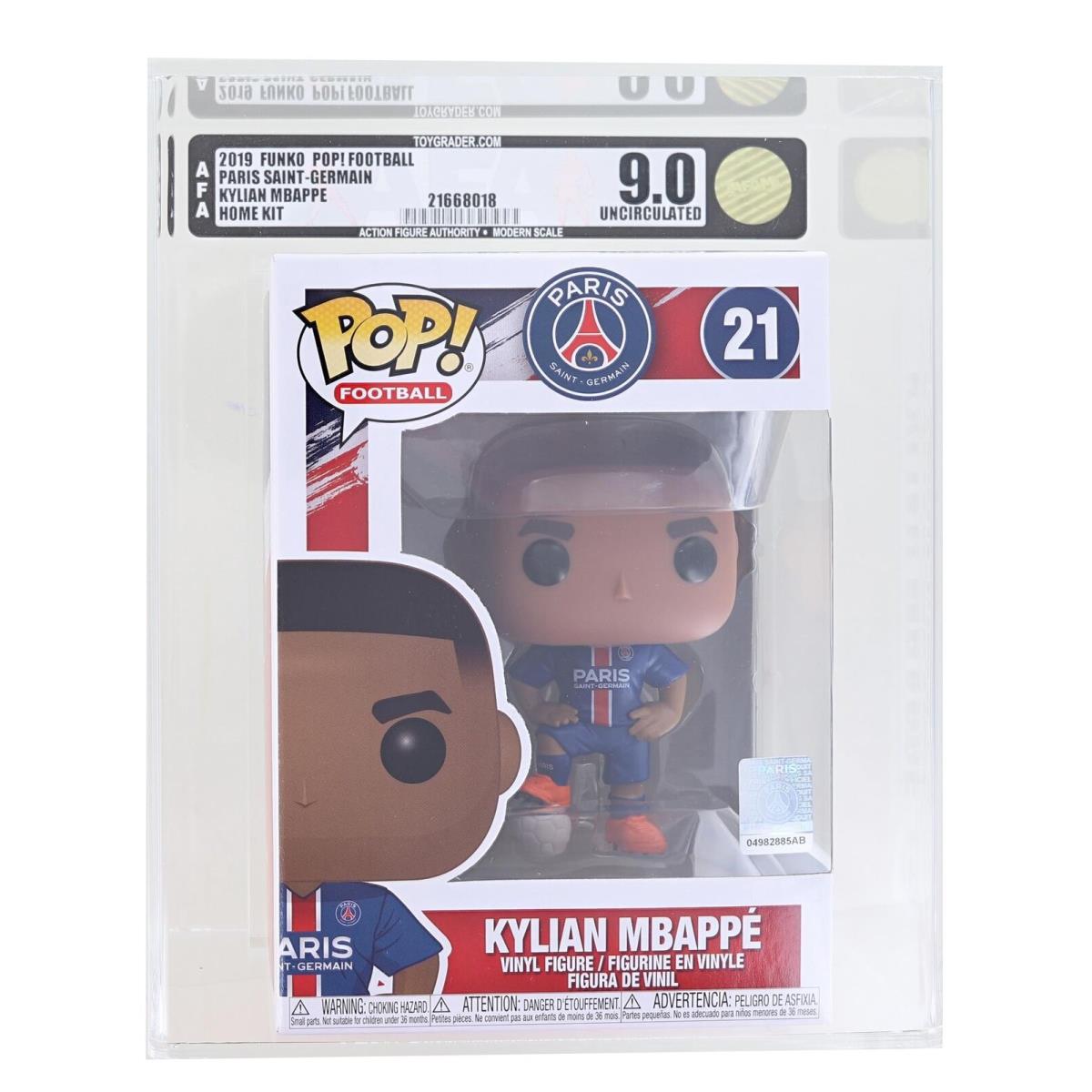 Psg Funko Pop Football Vinyl Figure Kylian Mbapp Graded Afa 9.0