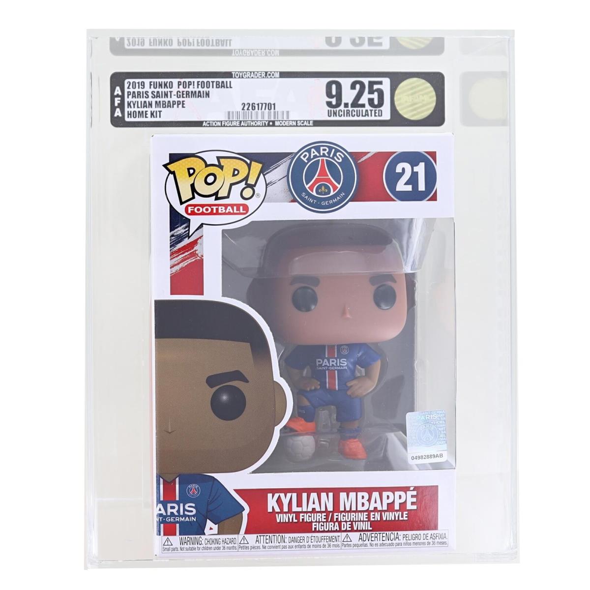 Psg Funko Pop Football Vinyl Figure Kylian Mbapp Graded Afa 9.25