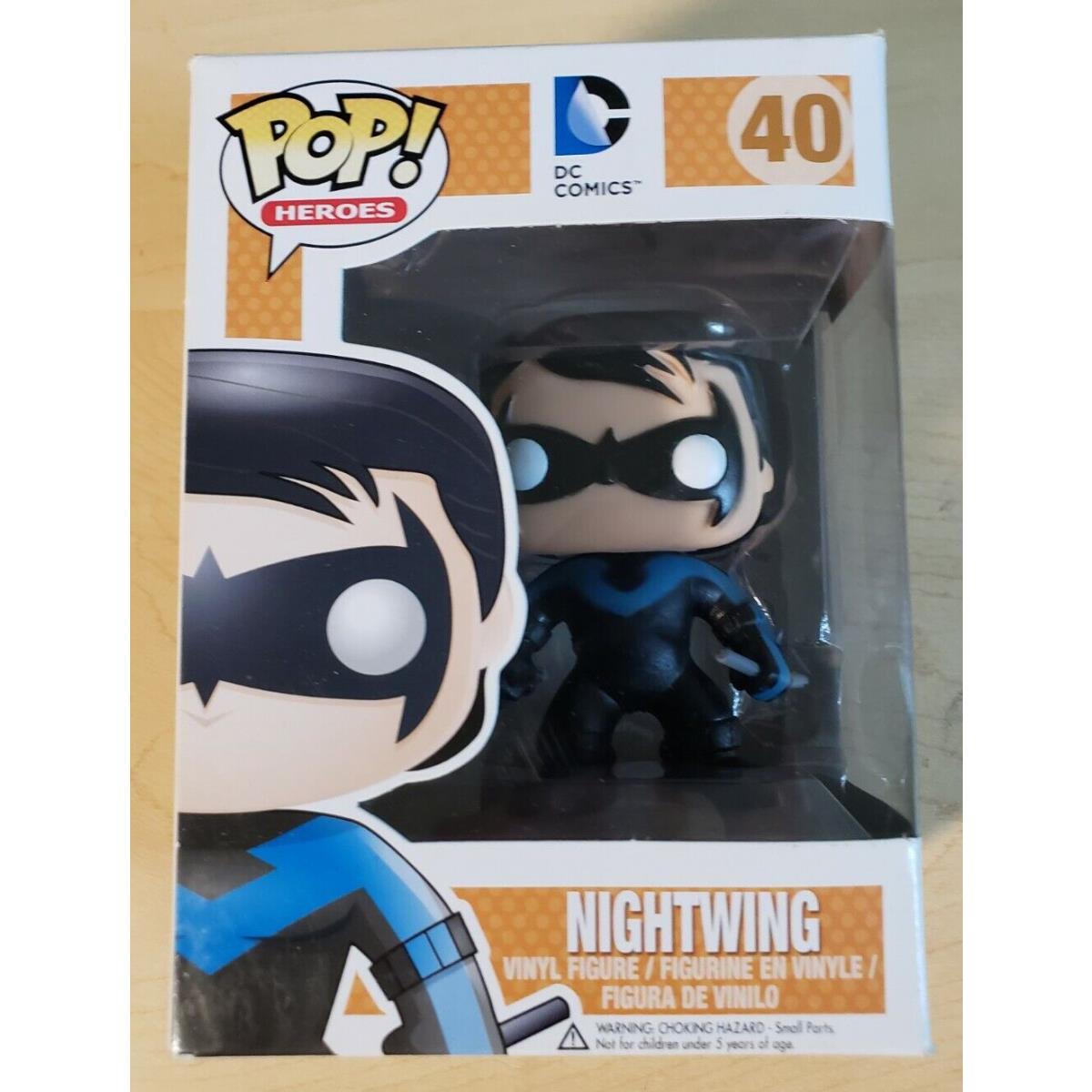 Funko Pop Heroes : Nightwing 40 Toy Vinyl Figure DC Comics W/ Pop Protector