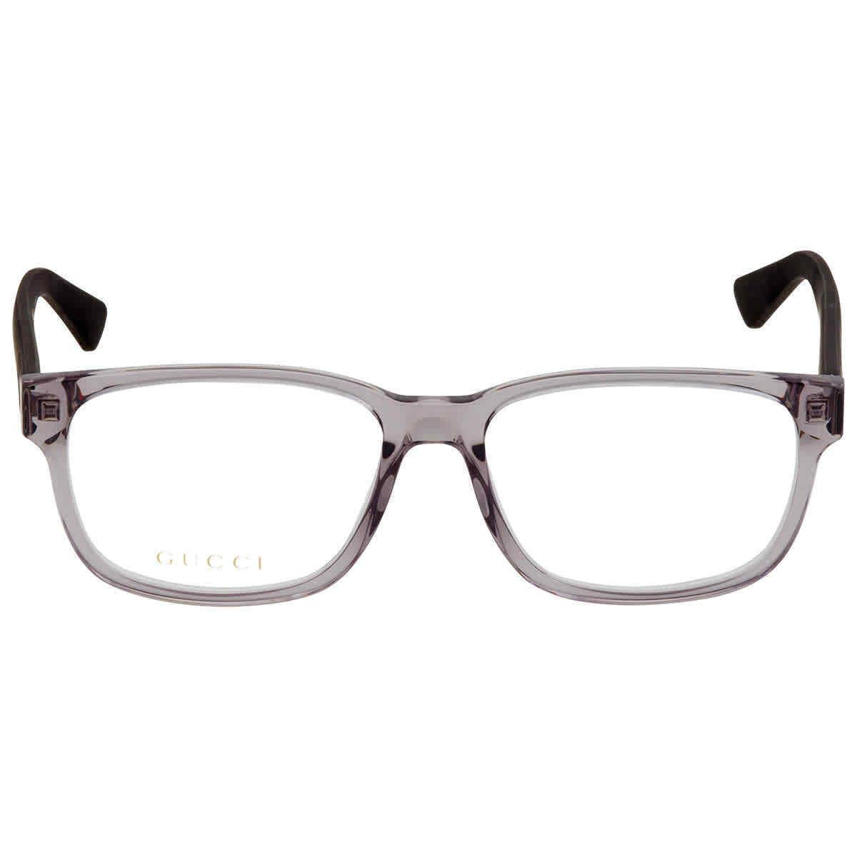 Gucci Demo Rectangular Men`s Eyeglasses GG0011O 007 55 GG0011O 007 55