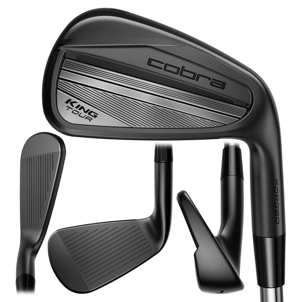 2024 Cobra King Tour Black Iron Set RH 4-PW Steel Stiff - Chrome