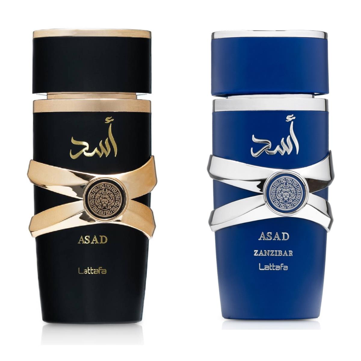 Lattafa Asad Men`s Perfume Combo Asad Black Asad Zanzibar 100 ML