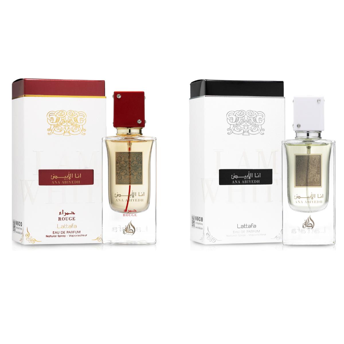 Lattafa Ana Abiyedh Rouge and White Perfume Combo Unisex Edp Perfume 60 ML Each