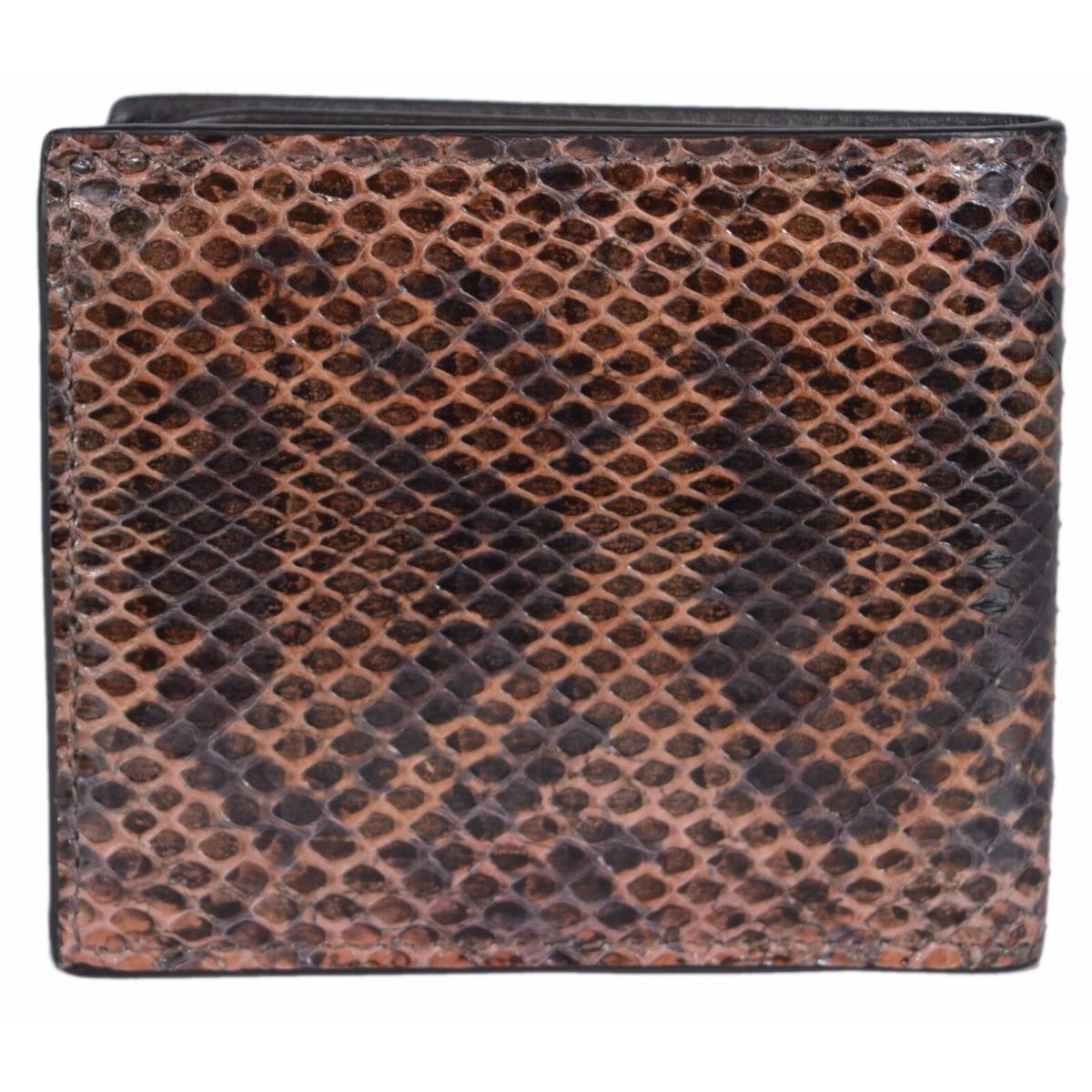 Gucci Men`s 365475 Brown Lizard Skin Ayers Bifold Wallet