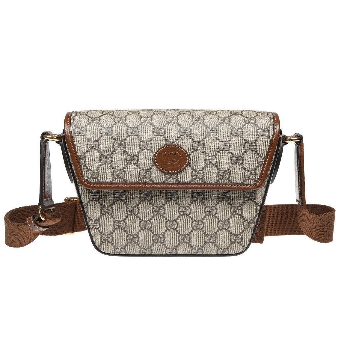 Gucci Luxury GG Guccissima Brown Leather Shoulder Bag