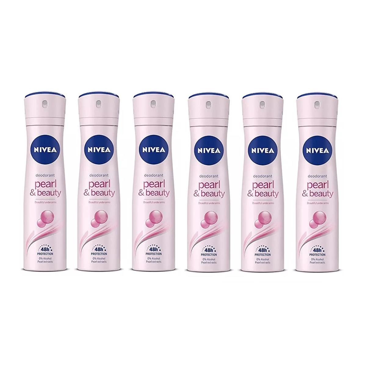 Nivea Deodorant Pearl and Beauty For Women 5oz Each Pack of 6