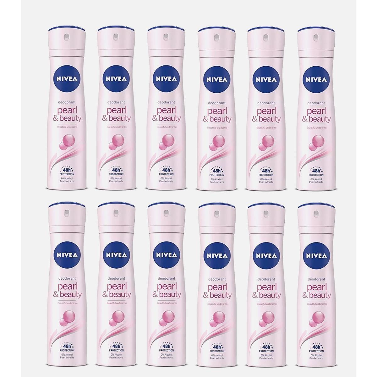 Nivea Deodorant Pearl and Beauty For Women 5oz Each Pack of 12