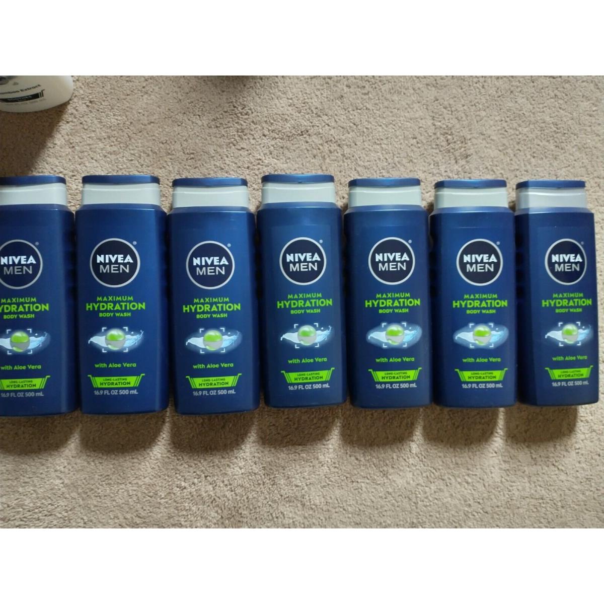 7 Nivea Men Maximum Hydration Body Wash with Aloe Vera 16.9 oz Long Lasting