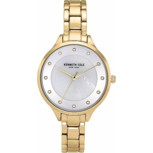 Women`s Kenneth Cole Gold Crystalized Dial Watch KC50940003