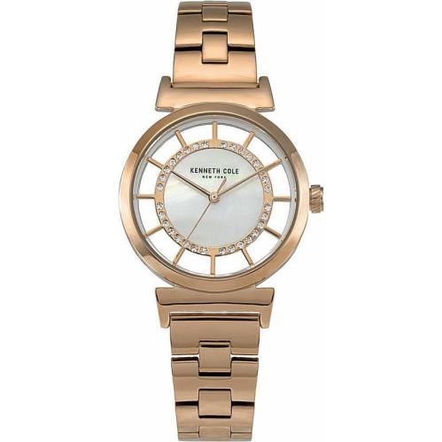 Women`s Kenneth Cole York Transparency Rose Gold Tone Watch KC50230005