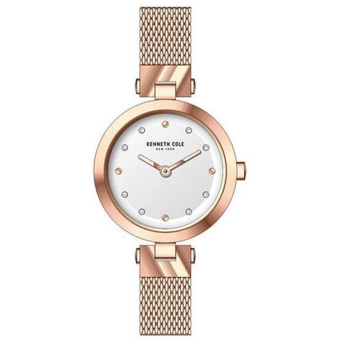 Women`s Kenneth Cole York Classic Rose Gold Steel Mesh Watch KC50511003