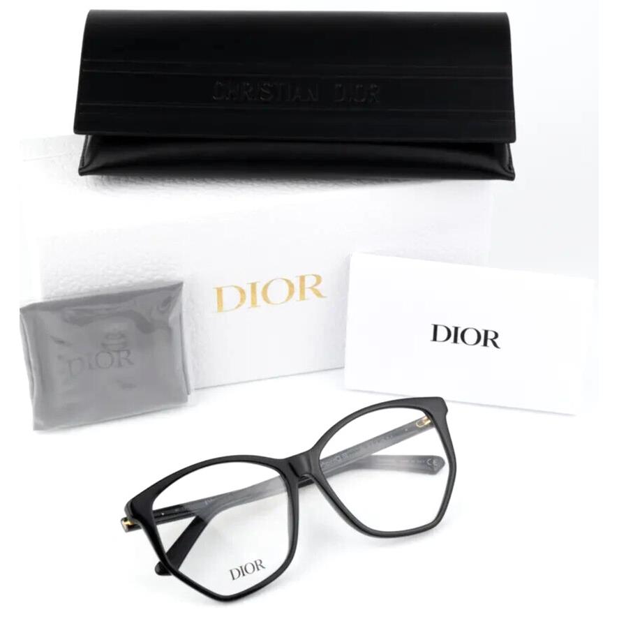 Christian Dior Diorspirito BI 1000 Black Gold Eyeglasses 56-14