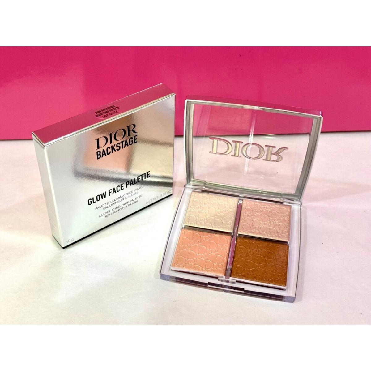 Dior Backstage Glow Face Palette Highlighter Blush 0.35oz/10g. - 002 Glitz