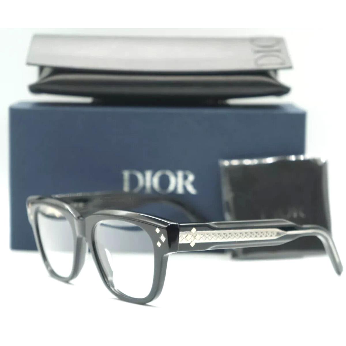 Christian Dior CD Diamondo S4I 1000 Black Silver Gold Eyeglasses 51-18