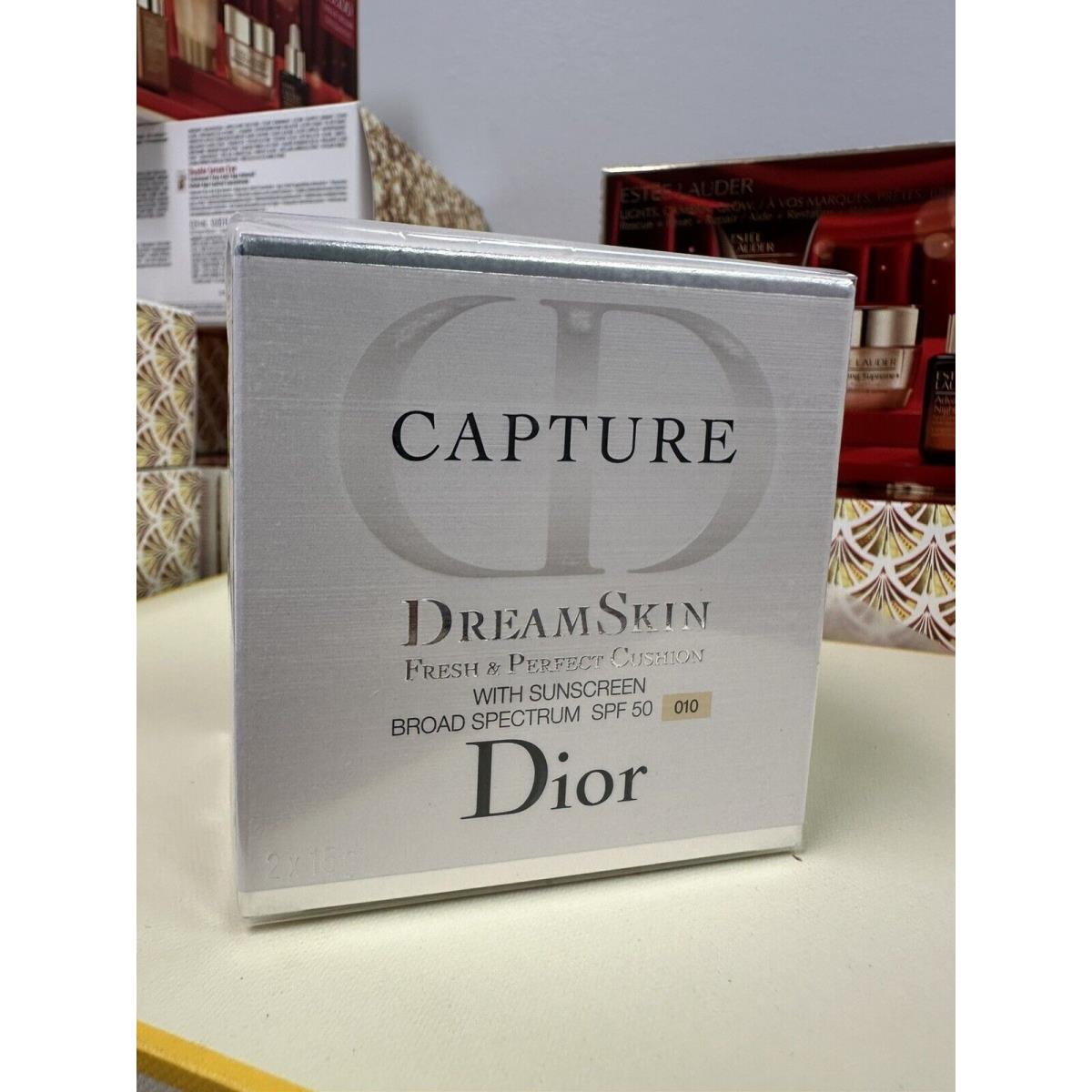 Dior Capture Dream Skin Fresh Perfect Cushion SPF50 010 Full Size 2x15g