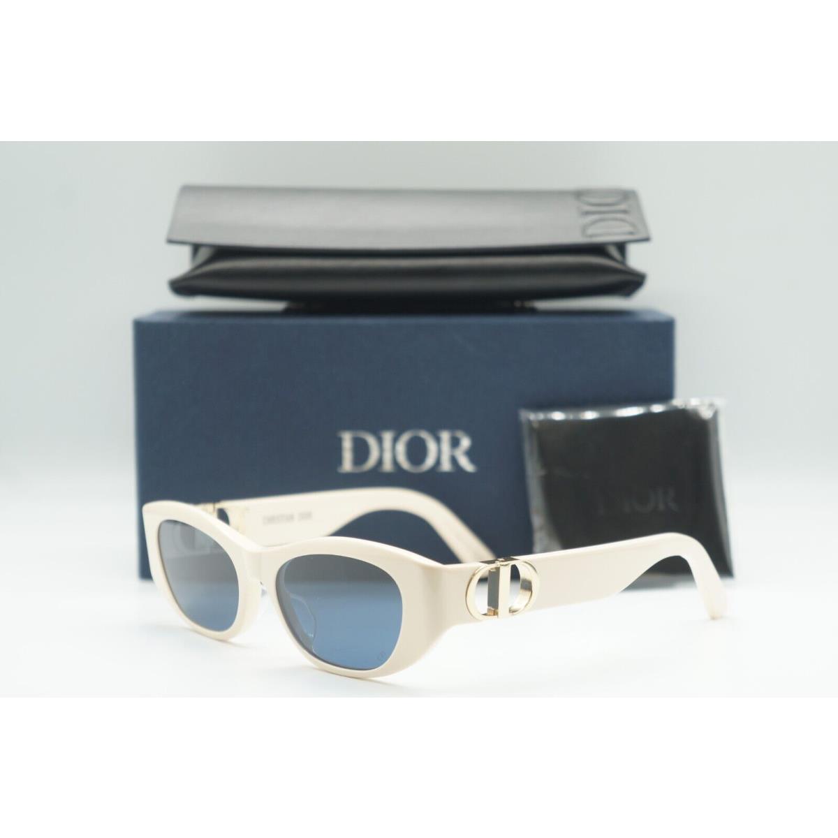 Christian Dior Montaigne S9U 95B0 Ivory Blue Sunglasses 53-17