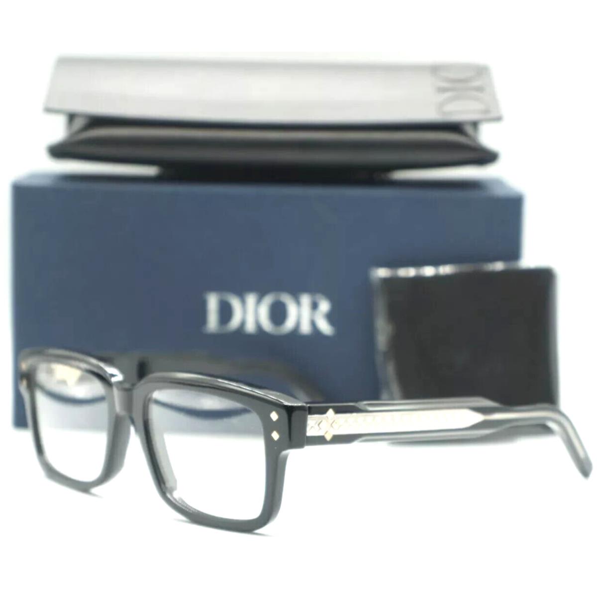 Christian Dior CD Diamondo S8I 1000 Black Silver-gold Eyeglasses 53-18