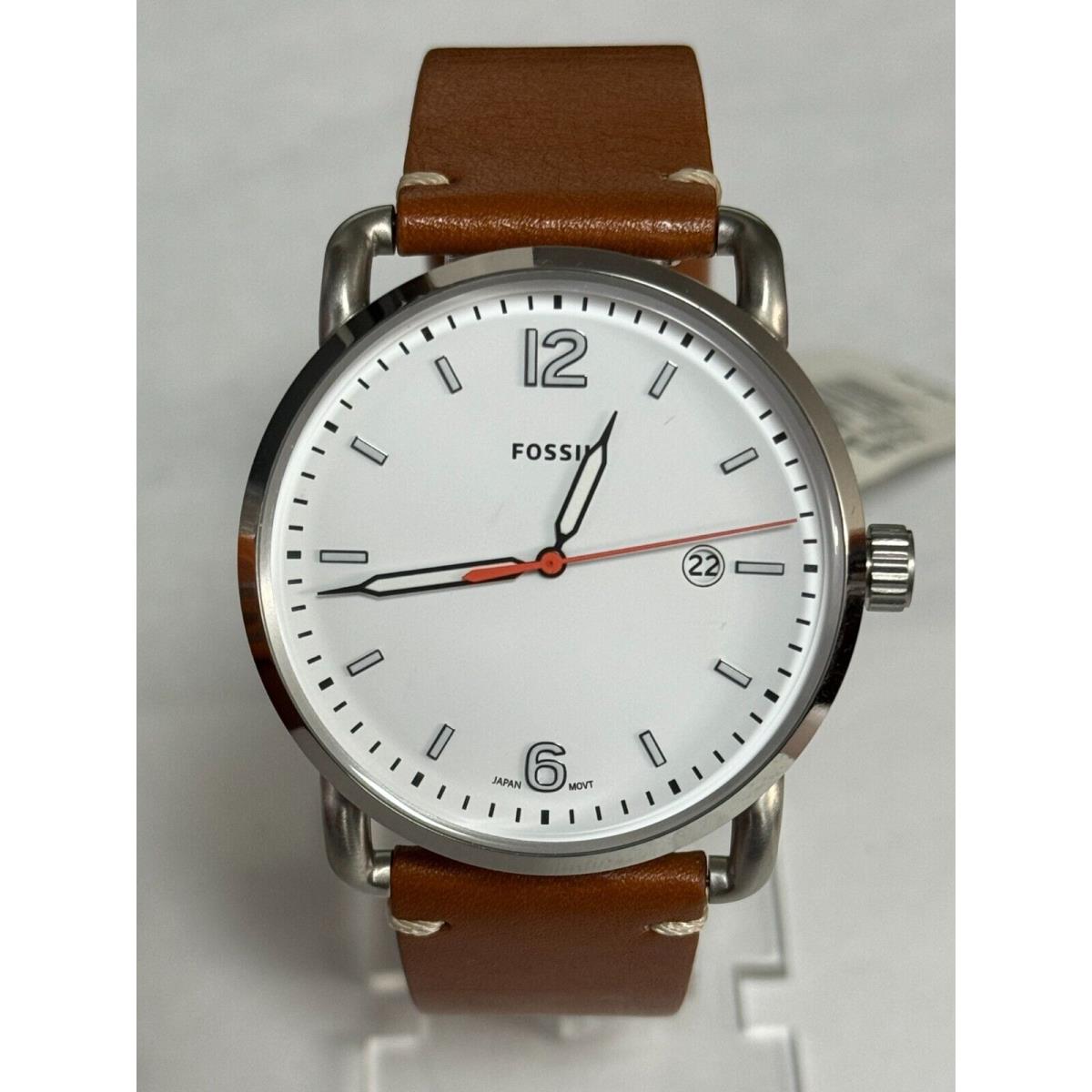 Fossil The Commuter Light Brown Leather Band Watch FS5395