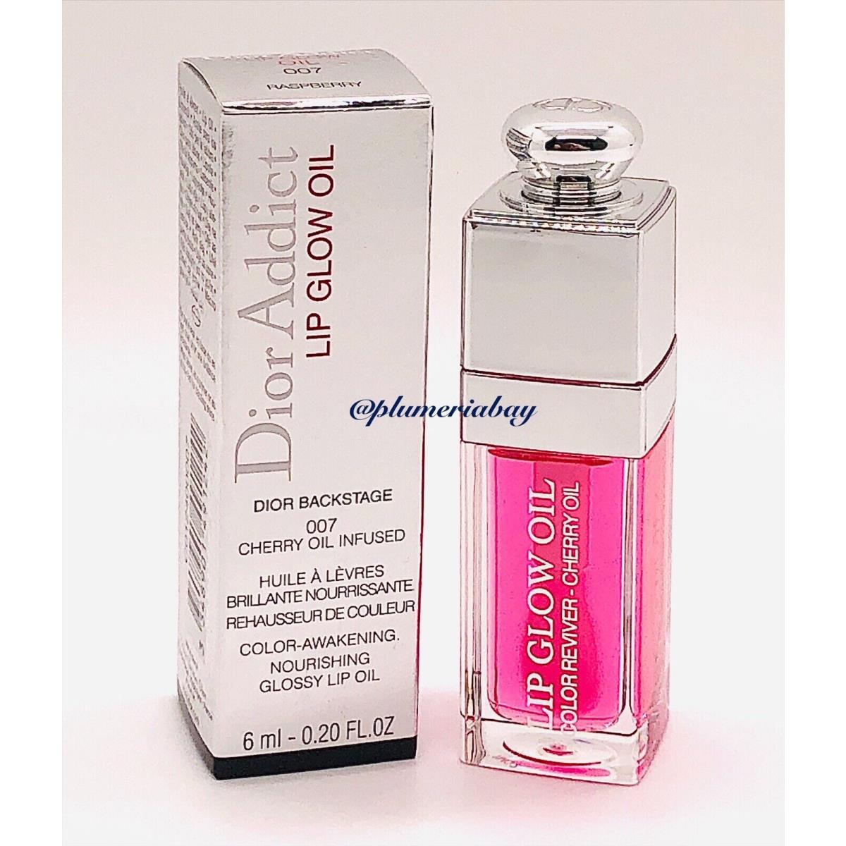 Dior Addict Lip Glow Oil Raspberry Full Size 6mL 0.2oz Shade 007