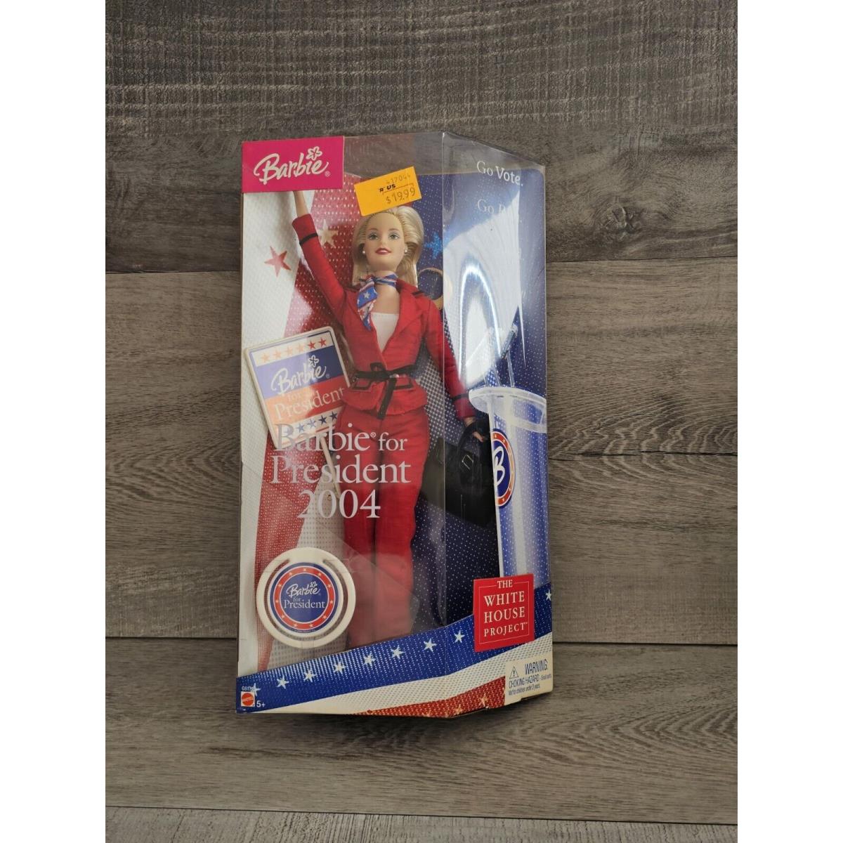 Vintage Barbie White House Project Barbie For President 2004 Red Pant Suit