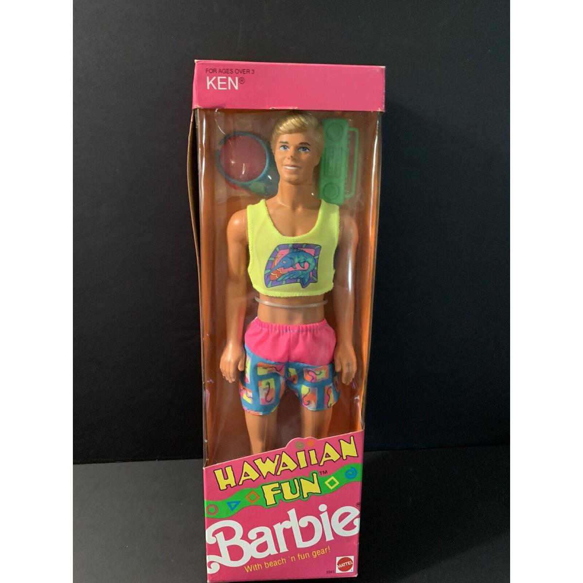 1990 Vintage Hawaiian Fun Ken 5941 Box Dented