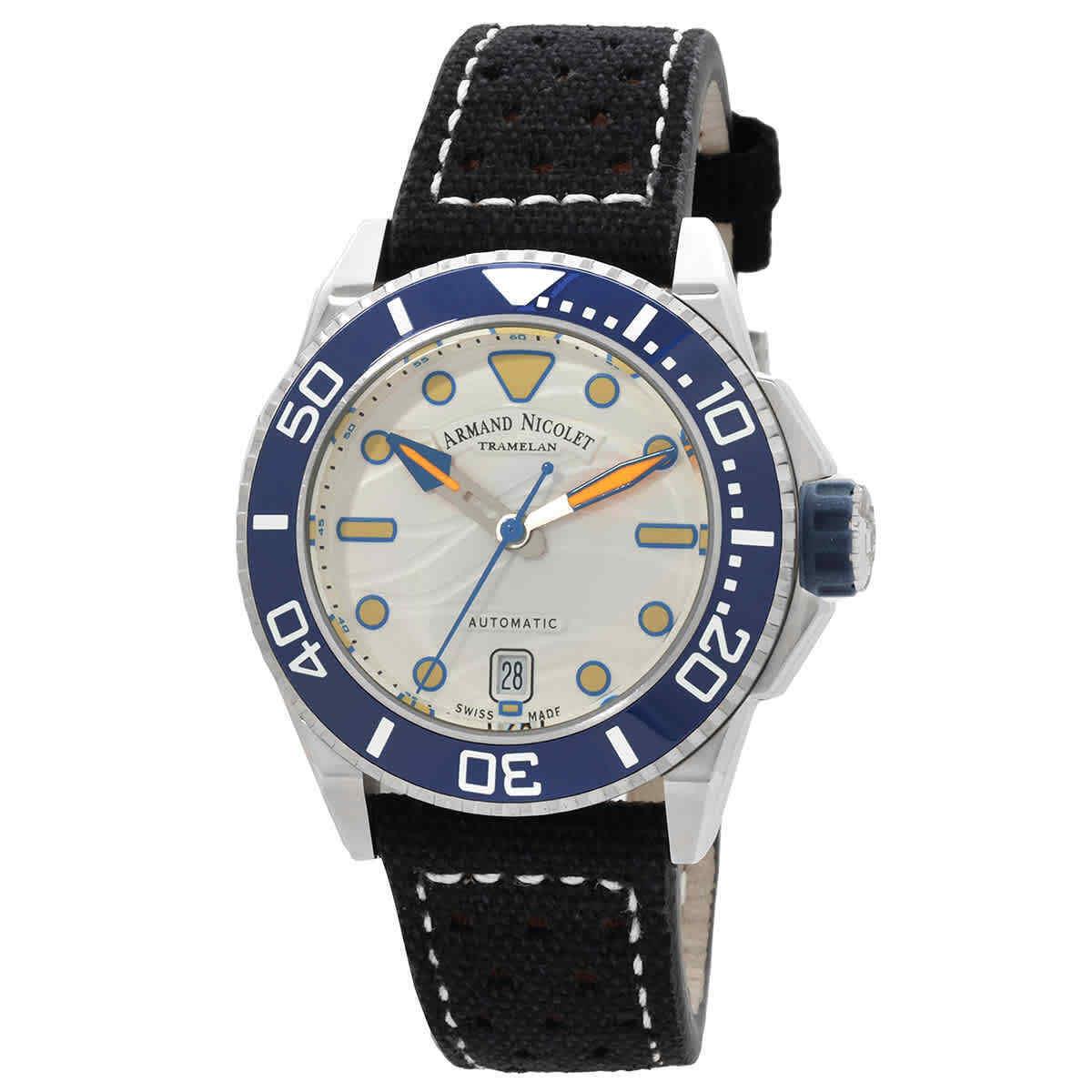 Armand Nicolet Jsh Automatic White Dial Men`s Watch A481PGU-AU-P0640NC8