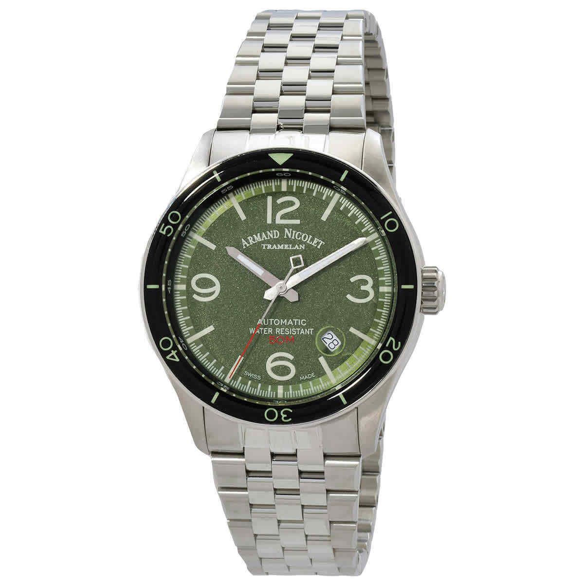 Armand Nicolet M2H Automatic Green Dial Men`s Watch A740HNA-VR-BMA22740A