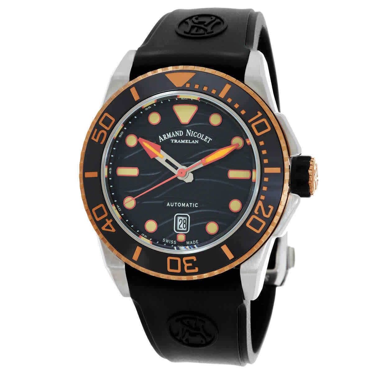 Armand Nicolet Jsh Automatic Black Dial Men`s Watch A480PSN-NO-GG4710N