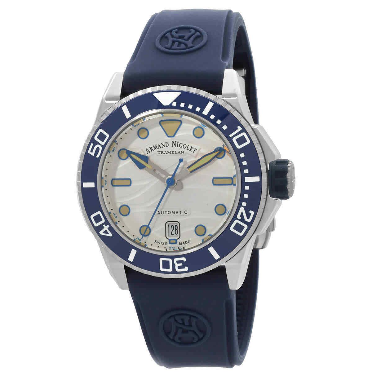 Armand Nicolet Jsh Automatic White Dial Men`s Watch A481PGU-AU-GG2710U