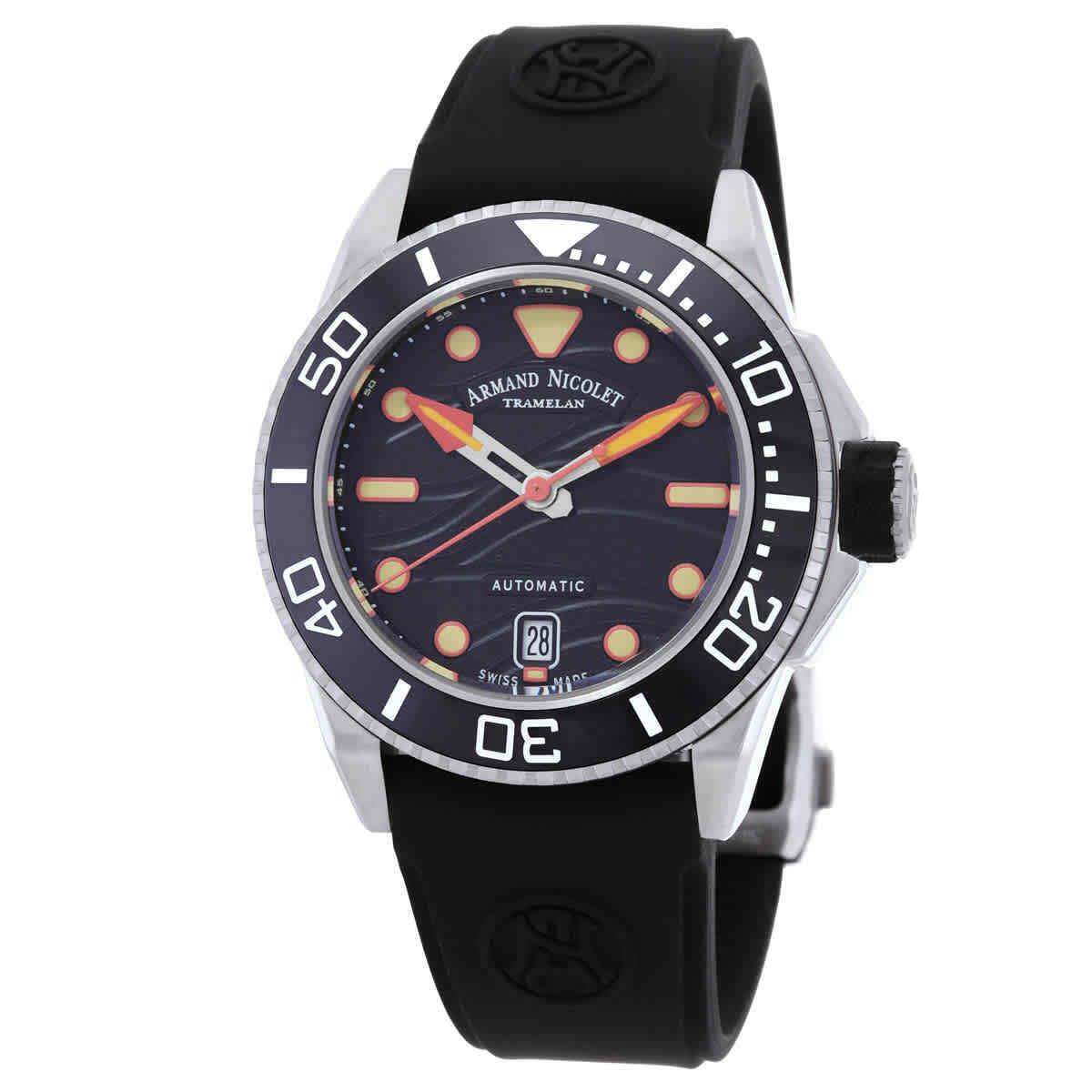 Armand Nicolet Jsh Automatic Black Dial Men`s Watch A480PGN-NO-GG4710N