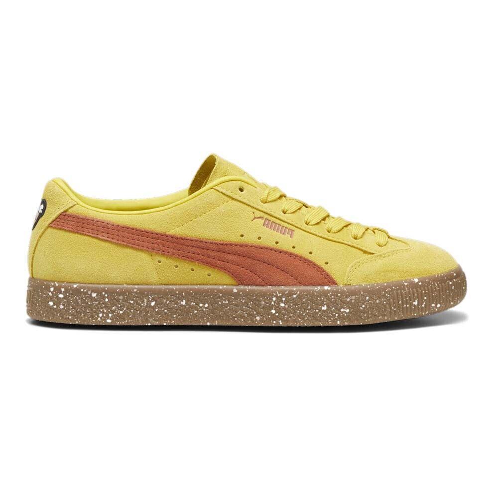 Puma Suede Vtg Lace Up X Pam Mens Orange Yellow Sneakers Casual Shoes 39476801