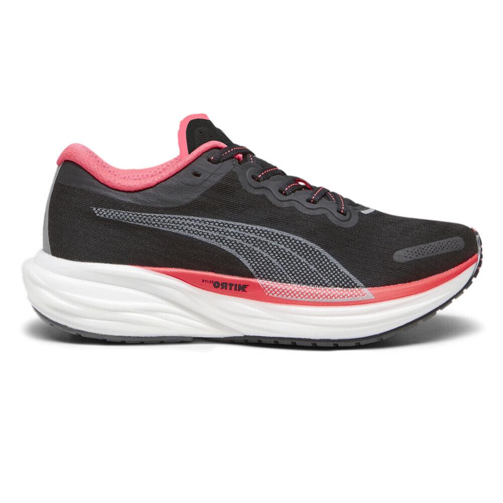 Puma Deviate Nitro 2 Running Womens Black Red Sneakers Athletic Shoes 37685517