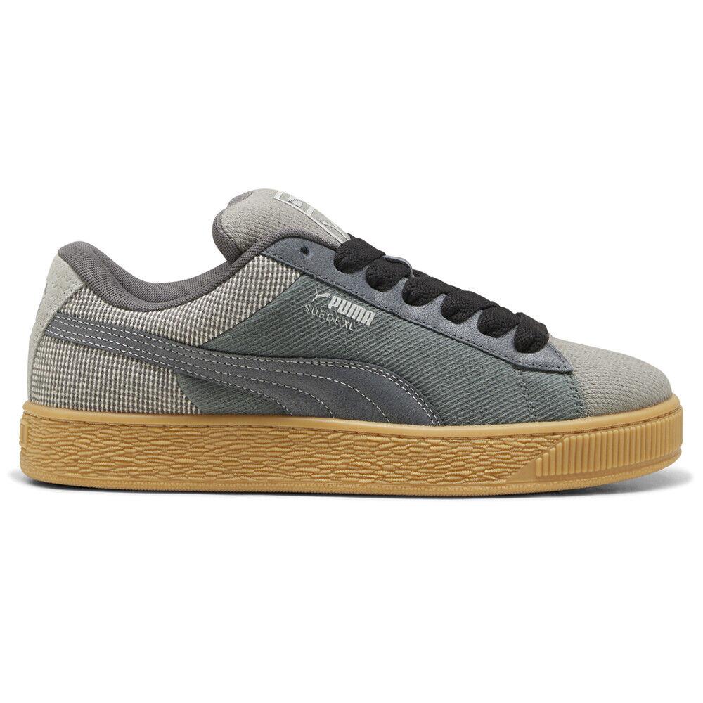 Puma Suede Xl Denim Lace Up Mens Grey Sneakers Casual Shoes 39839702