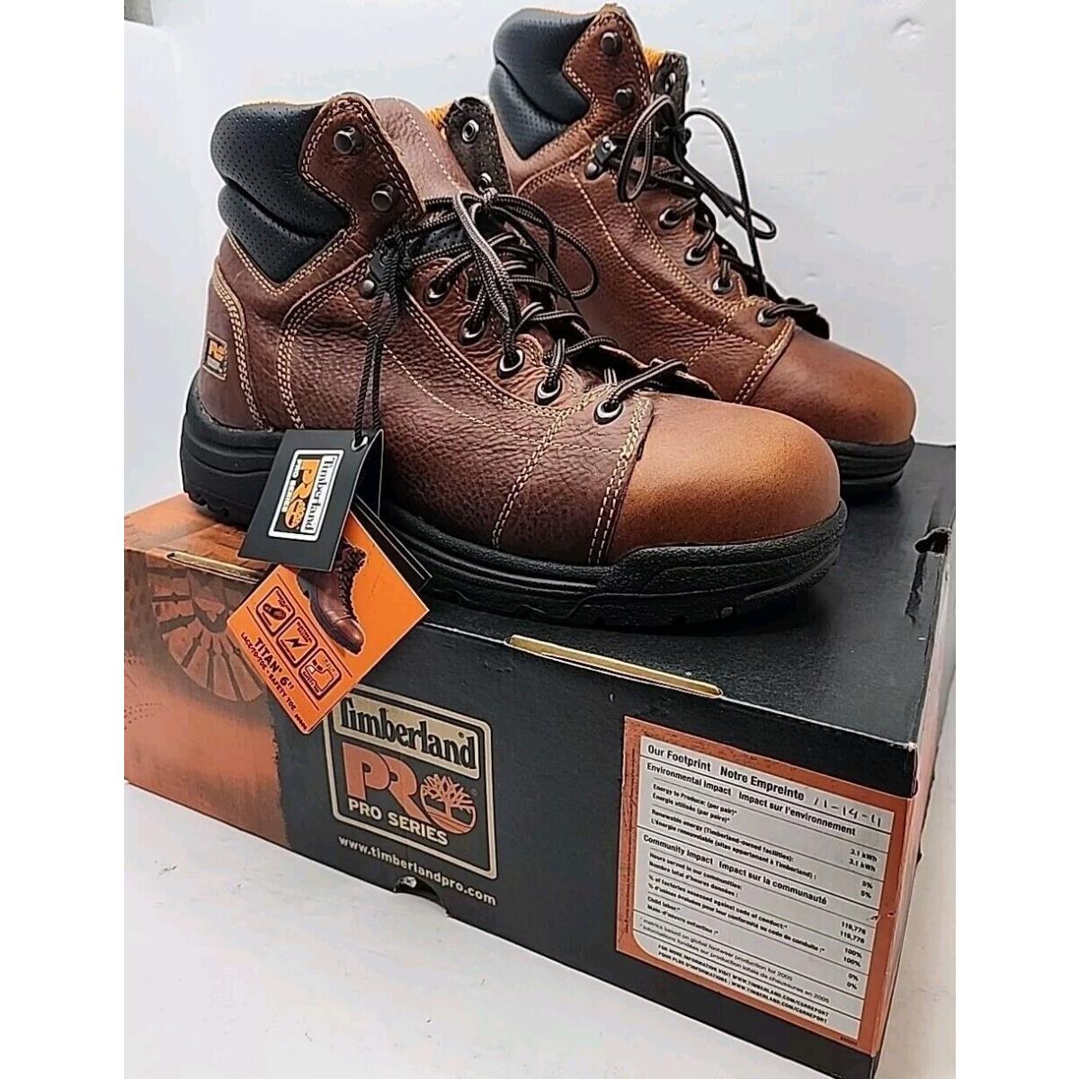 Timberland Pro Titan 6 Men`s Brown 50506 Work Boots Size 11 M Usa Safety Toe